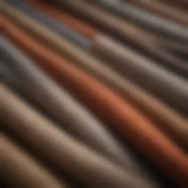 Diverse Fabric Swatches for Second-Hand Couches Close-up of different fabric swatches demonstrating various couch materials.