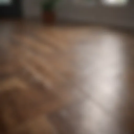 Sparkling clean laminate flooring showcasing its shine