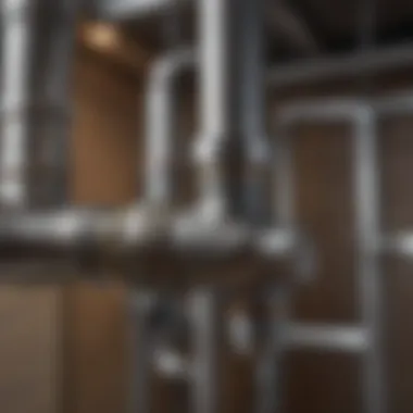 Evaluating Plumbing Systems Close-up of plumbing system assessment