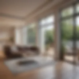 An architectural blueprint showcasing various room layouts with dimensions.