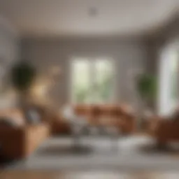 Spotless living room showcasing deep cleaning results