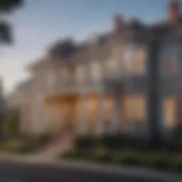 Elegant exterior view of Country Club Apartments showcasing its architectural design