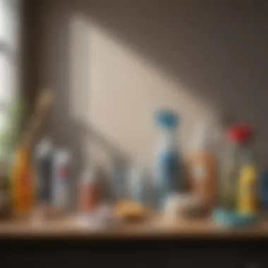 Neatly Arranged Cleaning Supplies Organized cleaning supplies neatly arranged