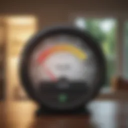 Illustration of a credit score meter showing stability