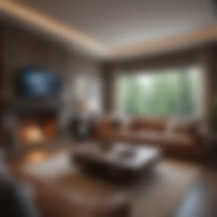 Luxurious living room interior designed for comfort and style