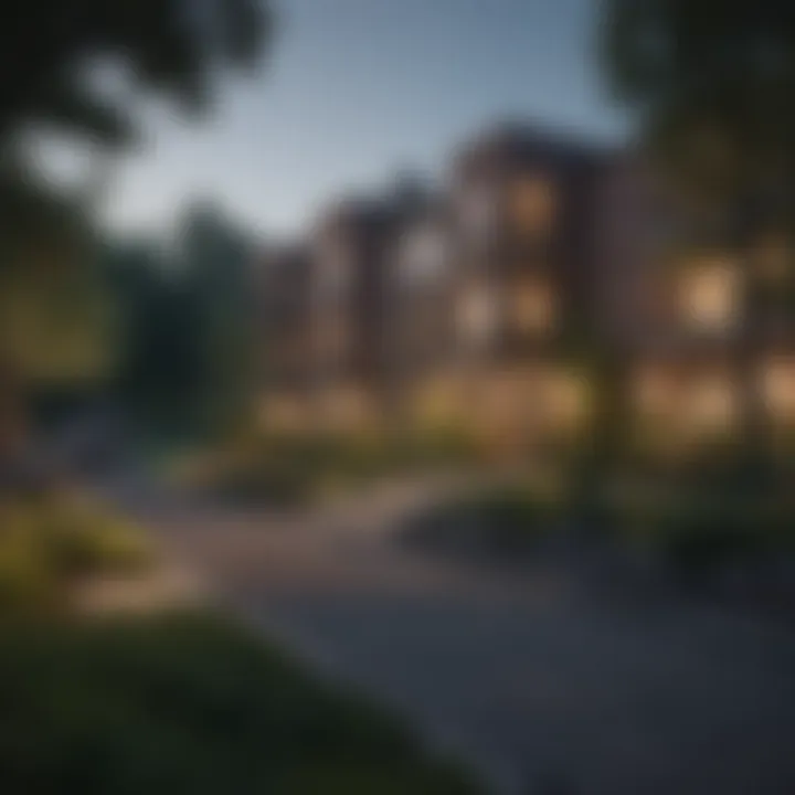 Scenic view of the surrounding nature and urban landscape