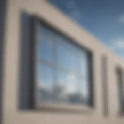 Reflection of clear sky in perfectly cleaned window