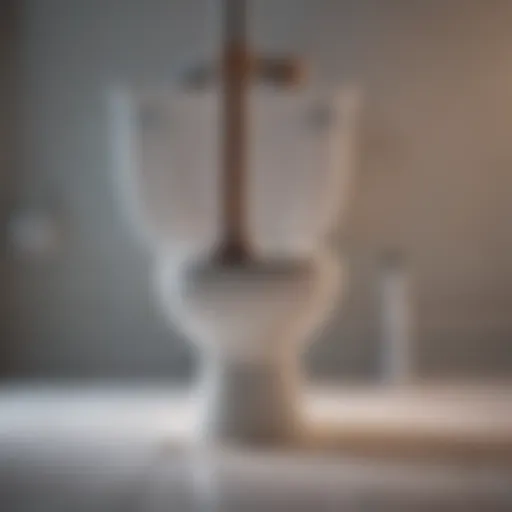 Toilet plunger unclogging a clogged toilet pot