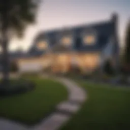 A serene suburban home showcasing a for sale sign