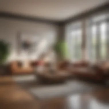 Revitalized Living Space After Deep Cleaning A pristine living room showcasing the results of deep cleaning