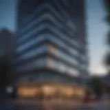 Modern architectural design of Denny Triangle Apartments showcasing sleek lines and innovative structures