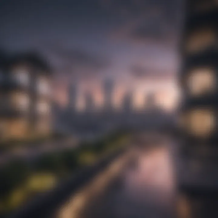 A vibrant city skyline representing various rental markets