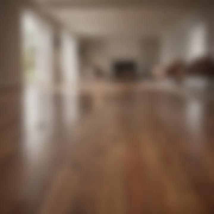 Completed flooring project in a living room