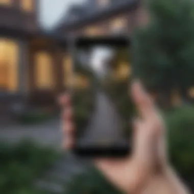 A person using a smartphone to search for unlisted properties