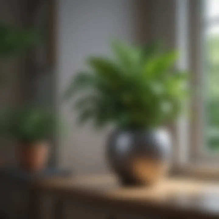 Houseplants purifying indoor air