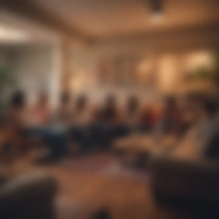 Diverse group of friends discussing roommate options
