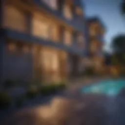 Architectural design of Dixon Dell Apartments showcasing modern aesthetics