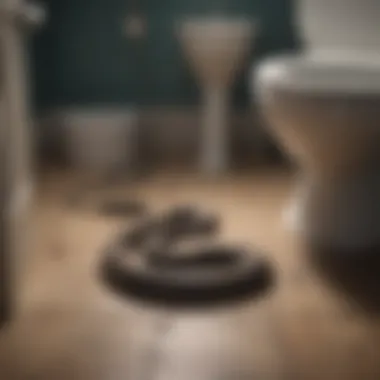 Drain Snake Unblocking Toilet