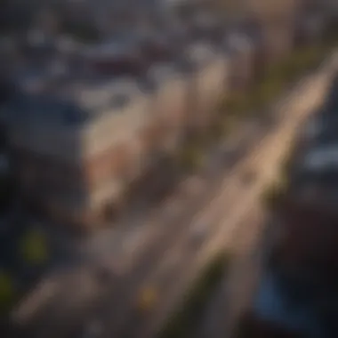 Aerial view of Dupont Circle showcasing its vibrant urban landscape