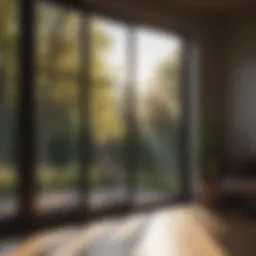 A pristine outdoor window reflecting sunlight