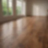 Pristine wooden floor reflecting sunlight