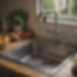 Visual representation of common kitchen sink clogging causes