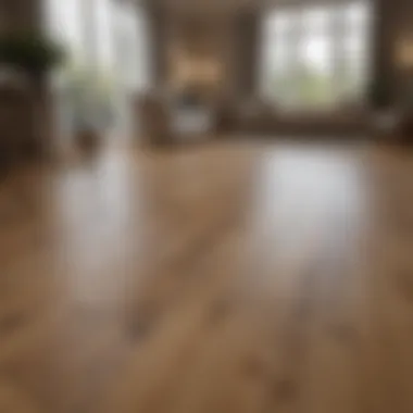 Luxurious oak wood flooring in a well-lit living room