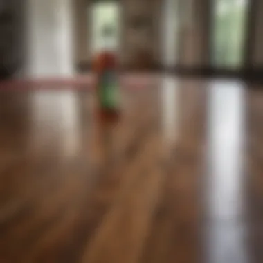 Eco-Friendly Vinegar Solution for Sparkling Floors Natural vinegar solution for eco-friendly wood laminate floor cleaning