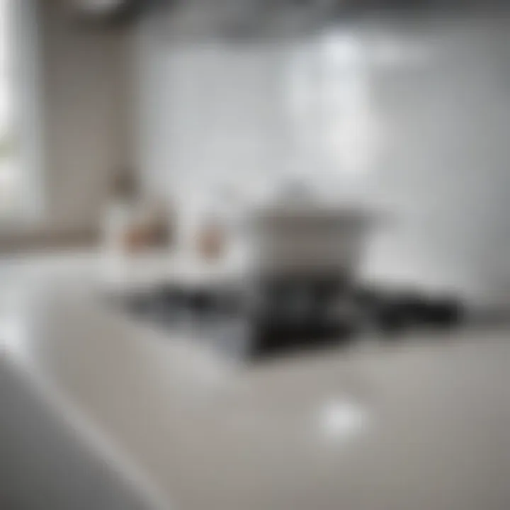 Sparking clean white glass cooktop in a modern kitchen setting