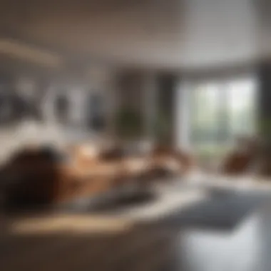 Sleek Contemporary Living Space Elegant apartment interior with modern design
