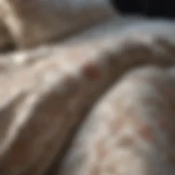 Elegant doona with intricate embroidery