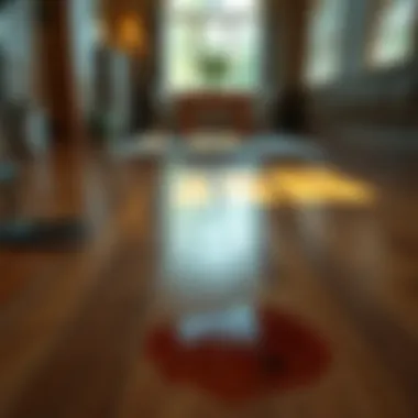 Dark spot on wood floor