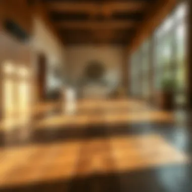 Shining wood floor after cleaning