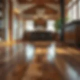Wood floor with water stain