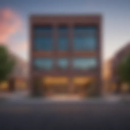 A vibrant street scene showcasing the unique architecture in one of Denver's emerging neighborhoods
