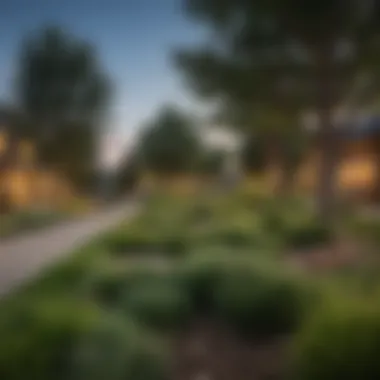 Green Spaces in Emerging Denver Neighborhoods A serene park setting in a Denver neighborhood, illustrating the green spaces available for residents