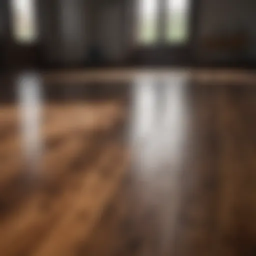 Wood floor with gleaming shine