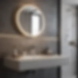 Stylish bathroom toiletries arranged neatly