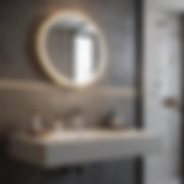 Stylish bathroom toiletries arranged neatly