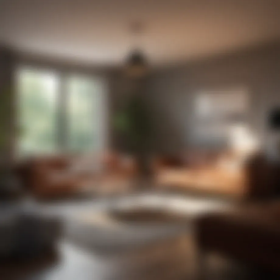 A cozy living room setup with essential furniture