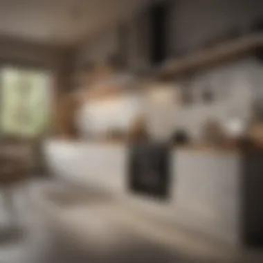 Essential kitchen items arranged neatly