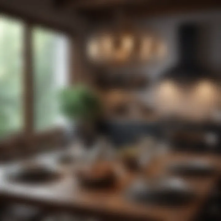 A beautifully set dining table with quality kitchenware