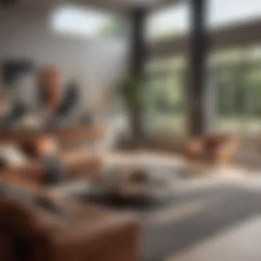 Modern Living Space Stylish living room with modern furniture and decor