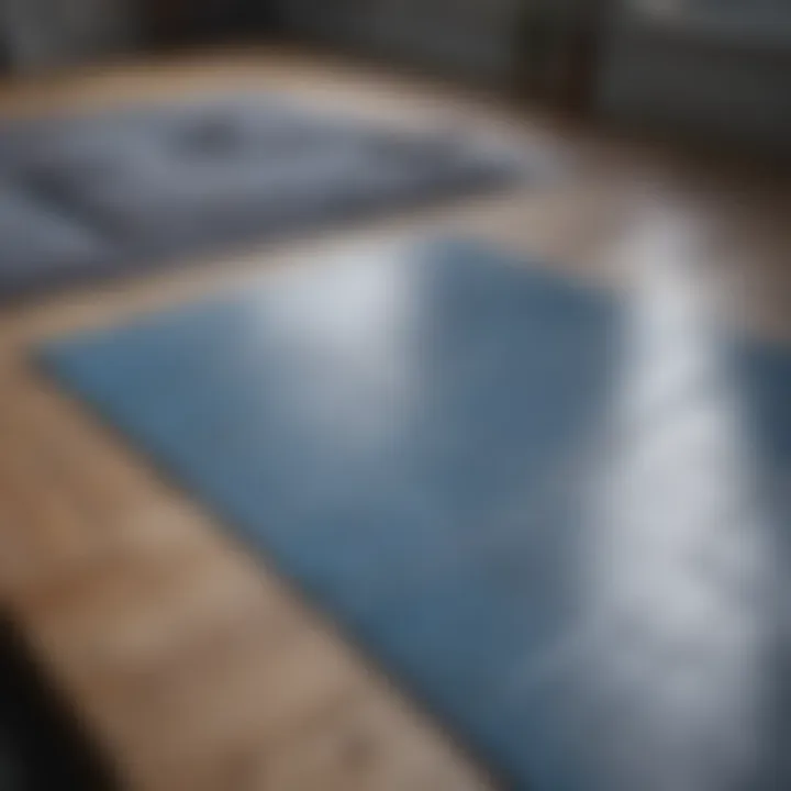 Blueprint layout showcasing flooring areas