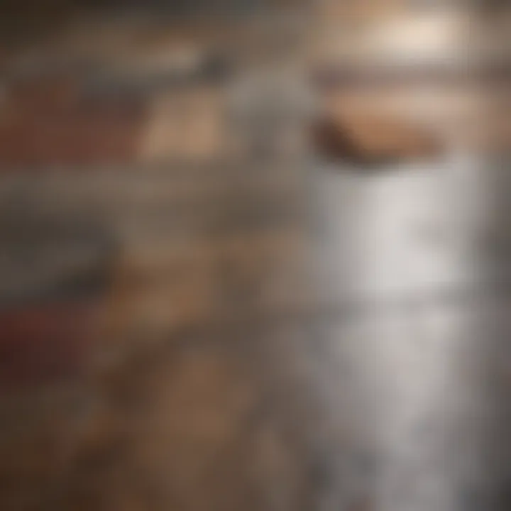 Various flooring materials and their dimensions