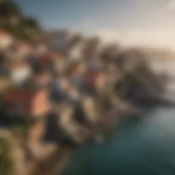 Breathtaking view of a quaint coastal town