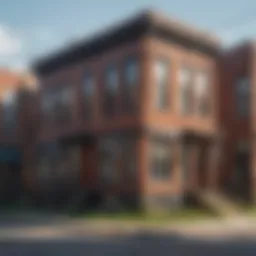 A panoramic view of a vibrant Chicago neighborhood showcasing local art and culture.
