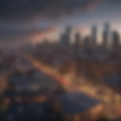 Scenic view of an affordable city skyline