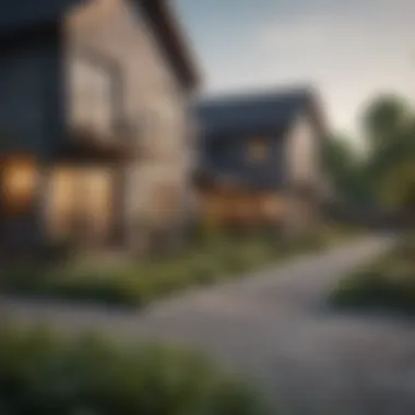 A serene landscape of a small town showcasing affordable housing options