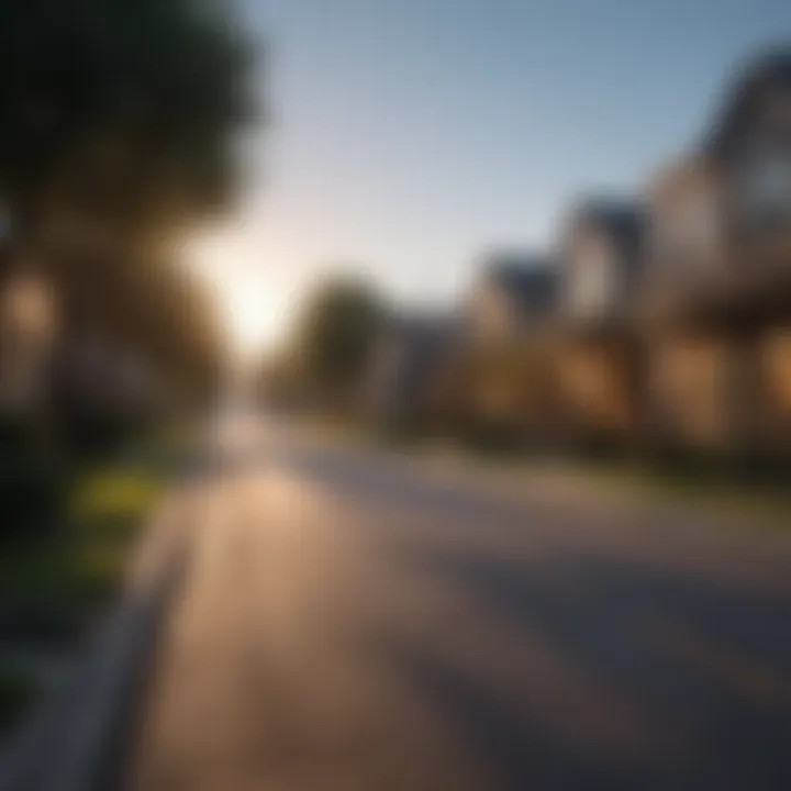 Vibrant neighborhood street near Texas Christian University